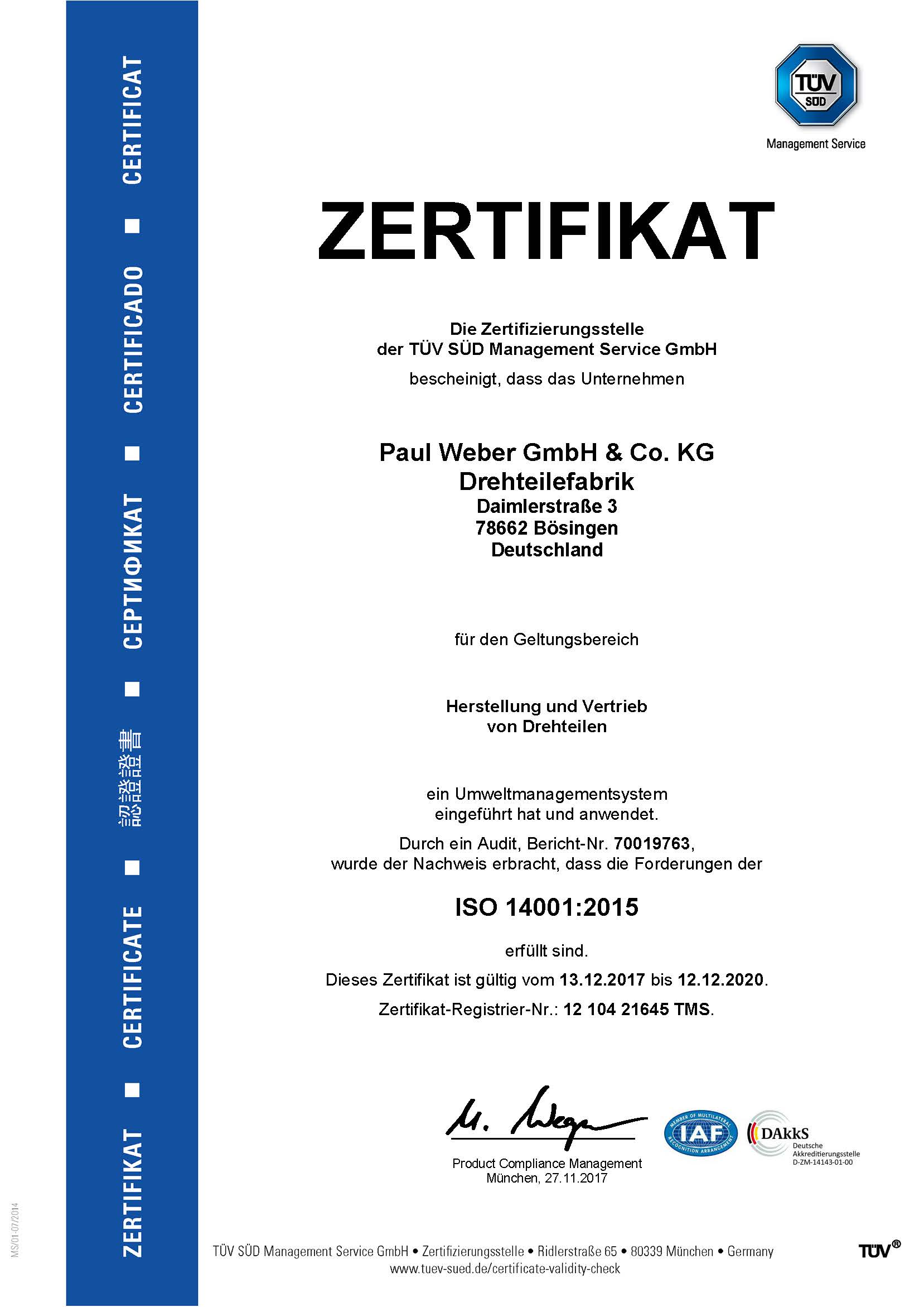 Zertifikat
